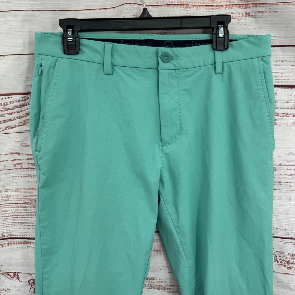 Vineyard Vines On The Go Pants Mens 32x32 Aqua Teal Chinos Casual Athletic Golf - Picture 2 of 8